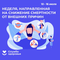 Неделя, направленная на снижение смертности от внешних причин Неделя, направленная на снижение смертности от внешних причин.